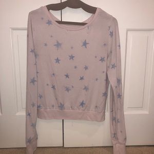 Pink Sweater with Blue Stars